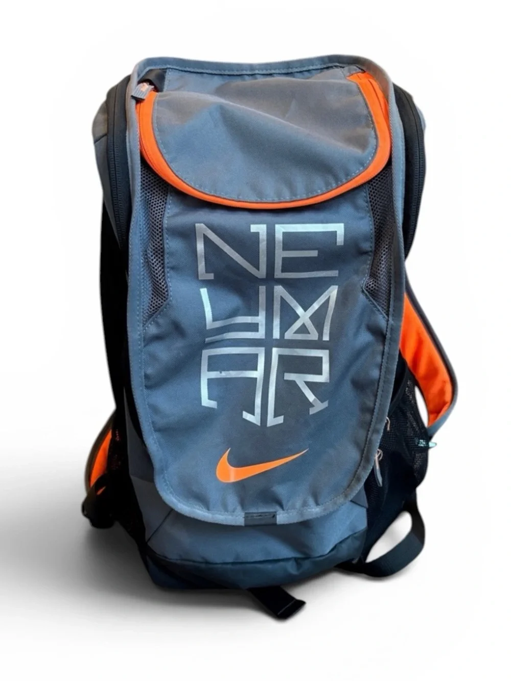Nike Neymar Shield Soccer Backpack Rucksack Compact 2.0 Gray/Orange